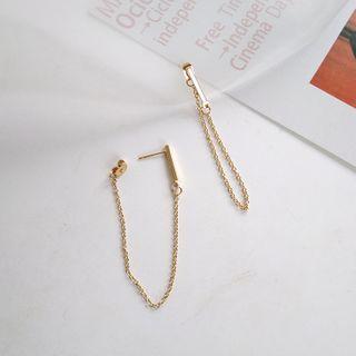 Alloy Chain Earring 1 Pair - Earrings - One Size