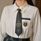 Logo Embroidered Shirt With Tie