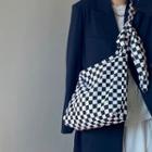 Checkered Crossbody Bag Check - Black & White - One Size