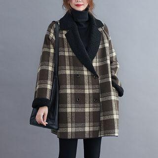 Vintage Plaid Padded Coat