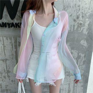 Gradient Light Shirt As Shown In Figure - One Size