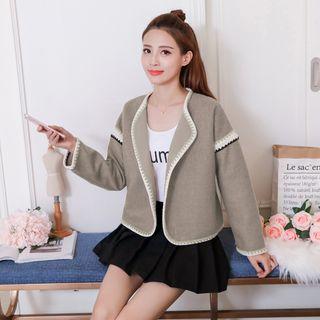 Paneled Open-front Jacket