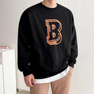 B Letter Print Sweatshirt