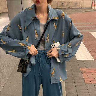 Giraffe Print Shirt / Tank Top / Wide Leg Pants