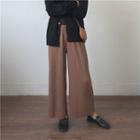 Rib Knit Wide Leg Pants