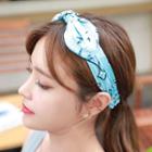 Bow Paisley Hair Band Sky Blue - One Size