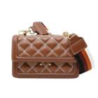 Genuine Leather Quilted Crossbody Bag
