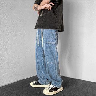 Paisley Panel Loose Fit Jeans