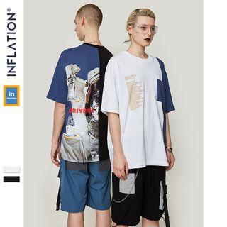 Couple Loose-fit Astronaut-print T-shirt