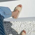 Platform Woven Slide Sandals