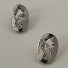 Oval Alloy Earring 1 Pair - Silver - One Size