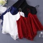 V-neck Eyelet Camisole Top