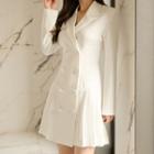 Belted Double-breasted Blazer Dress
