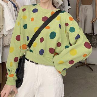 Cropped Dotted Pullover
