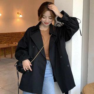 Double-breasted Tie-cuff Shirt Jacket