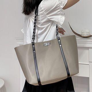 Set: Chain Plain Tote Bag + Zip Pouch