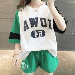 Set: 3/4-sleeve Raglan T-shirt + Shorts