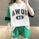Set: 3/4-sleeve Raglan T-shirt + Shorts