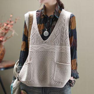 Pointelle Sweater Vest