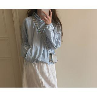 Drawstring Windbreaker Anorak Hoodie