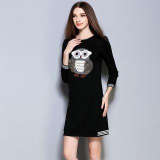 Long-sleeve Owl Dress