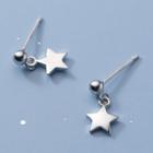 Star Sterling Silver Dangle Earring S925 Silver - 1 Pair - Silver - One Size