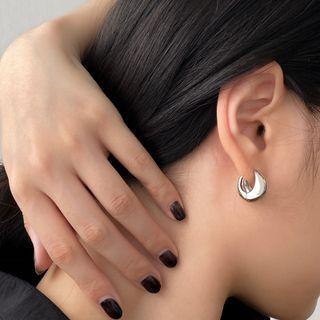 Polished Alloy Earring 1 Pair - Silver - One Size