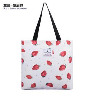 Strawberry Print Tote Bag