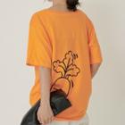 Carrot Print Elbow-sleeve T-shirt