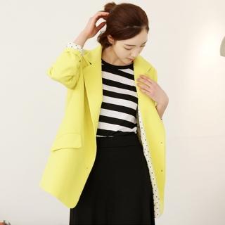 Polka-dot Lining Oversized Jacket