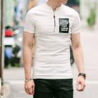Zip Front Short Sleeve T-shirt