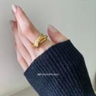 Metal Ring E515 - Ring - Gold - One Size