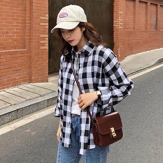 Checked Shirt Plaid - Black - One Size