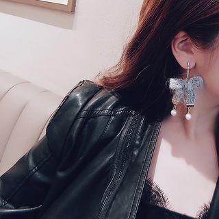 Yarn Bow Dangle Earring