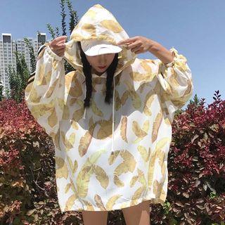 Leaves Print Hoodie