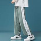 Panel Cat Print Two-way Wide-leg Pants