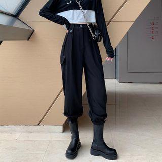 High-waist Pocketed Cargo Pants