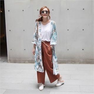 Printed Robe Cardigan