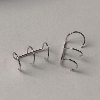 Alloy Layered Cuff Earring 1 Pair - As Shown In Figure - One Size