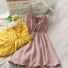Lace-up Sleeveless Mini Dress In 7 Colors