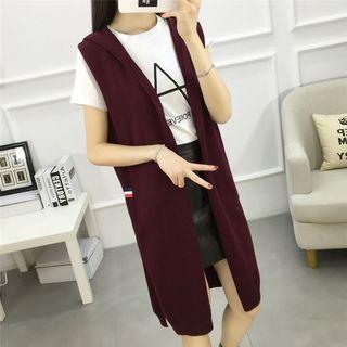 Sleeveless Long Knitted Jacket