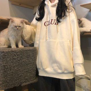 Oversized Lettering Hoodie As Shown In Figure - One Size