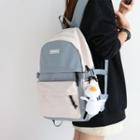 Two Tone Canvas Backpack / Charm / Set