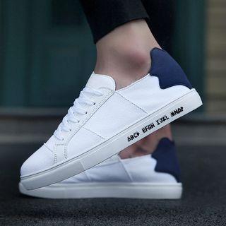 Lace-up Contrast Color Canvas Sneakers