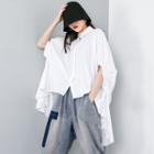 Dipback Oversize Elbow-sleeve Shirt