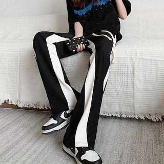 Two-tone High Waist Wide Leg Pants (various Designs)