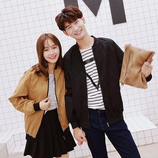 Printed Couple Matching Zip Jacket