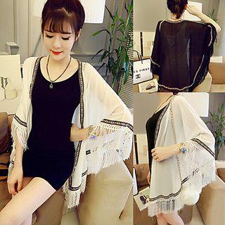 Fringe Chiffon Light Jacket