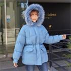 Detachable Faux-fur Hooded Padded Jacket