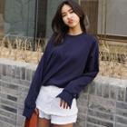 Mock Two-piece Fray Skort